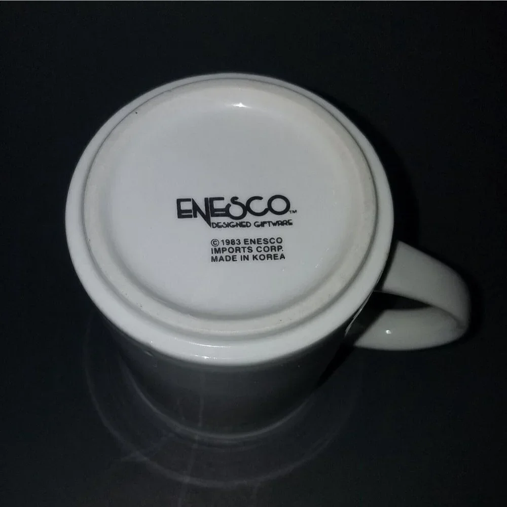 VTG It's A Jungle Out There Mug Emerson Quillin Enesco Korea 1983 Black White